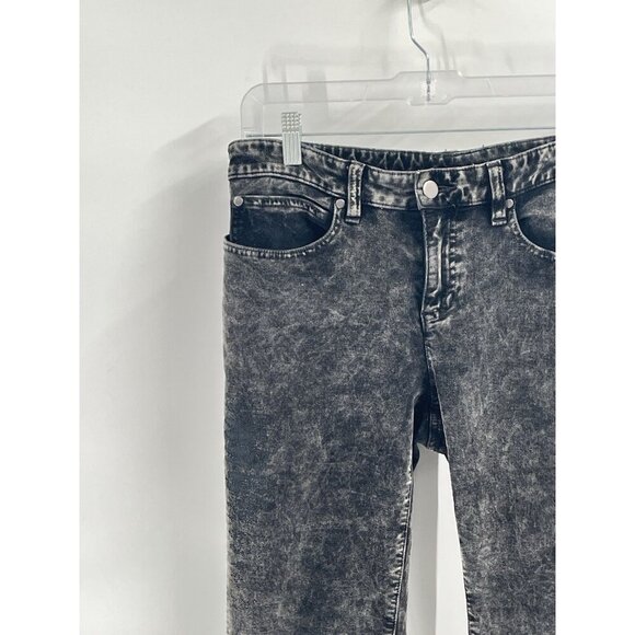 Eileen Fisher Straight Leg Black Velvet Jeans Minimalist Sustainable Sz 10 - Picture 2 of 6